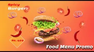 Food Menu Promo |  Animation | After Effects | Promo | How to create Promo | After Effects Tutorials