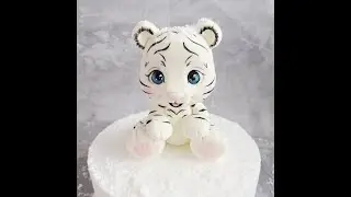 Sugar paste tutorial cute little tiger fondant. Милый тигренок из мастики , урок лепки, мк по лепке
