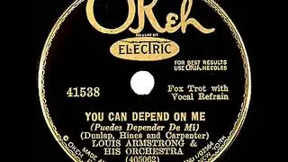 1932 HITS ARCHIVE: You Can Depend On Me - Louis Armstrong