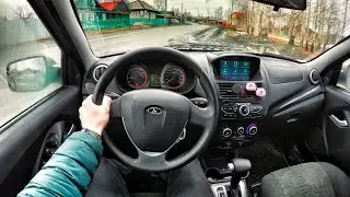 2013 LADA Kalina 1.6 AT - POV TEST DRIVE