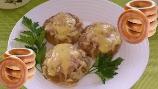 Drying with minced meat in the oven.A delicious recipe. Stuffed bagels.Very tasty and simple😊