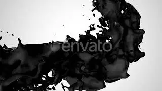 Twisted Black Paint Splash V7 / Videohive, Motion graphics, Elements, Water