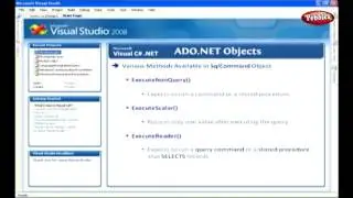 Learn C Sharp C# Net Framework | ADO NET Objects