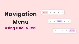 Navigation menu bar using HTML and CSS