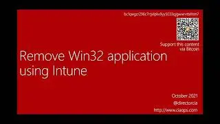 Uninstall Win32app with Intune