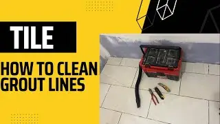 How to clean your grout lines || tile tips and tricks #tile #construction #shorts