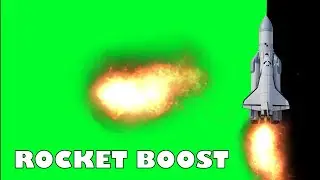 Rocket Boost Fire Animation - Green Screen Video - Stock Video Footage - No Copyright Videos