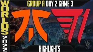 FNC vs T1 Highlights | WORLDS 2022 Day 2 Group A Game 3 | Fnatic vs T1