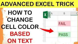 How to Change Cell Color in Based on Text Input in Excel