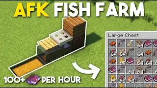 EASIEST AFK Fish Farm in Minecraft 1.20 - Java & Bedrock [Tutorials]