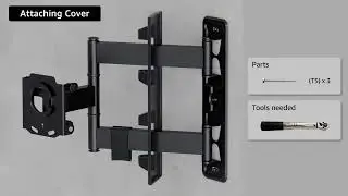 Amazon Basics Full Motion Articulating TV Monitor Wall Mount for 26-55 Inch TVs and Flat Panels