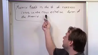 Lesson 4 - The Rank Of A Matrix (Linear Algebra)