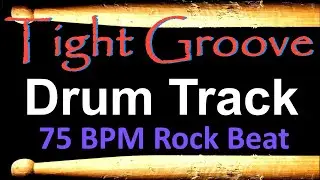 Tight Groove Drum Beat 75 BPM | Drum Tracks for Bass Guitar | Instrumental Drums Beats 493