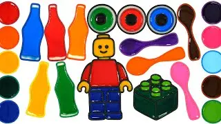 Nik-L-Nip Wax Bottle Jelly Coloring | Eyeball, Spoon Jelly | Menggambar Dan Mewarnai Lego man, block