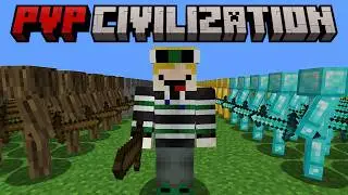 Minecraft but I survive in PVP CIVILIZATION