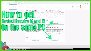 How to get Davinci Resolve 16 and 15 on the same pc