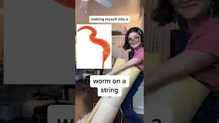 I made a life-size Worm on a String Costume