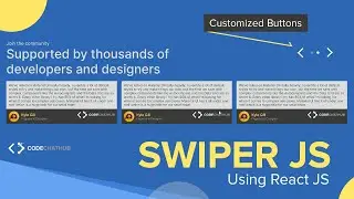 Swiper In React | How To Use Custom Navigation & Pagination Buttons Using SwiperJS 🚀| ReactJS Swiper