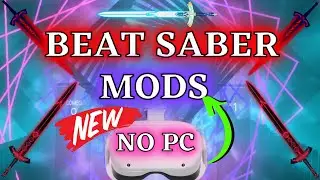 HOW to install Beat Saber MODS Oculus Quest 2 NO PC - Custom Sabers - Custom Blocks - Custom Walls!