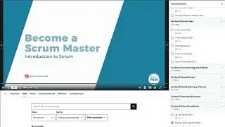 Professional Scrum Master Training on Udemy