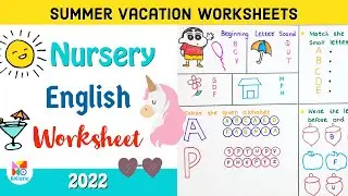 🌞Summer Vacation Worksheets | Nursery English Worksheet | English worksheet for Nursery class 2022