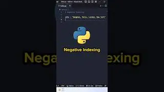 python negative indexing 