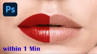 How to add Lipstick in Photoshop । Realistic Lipstick Within 1 Minute