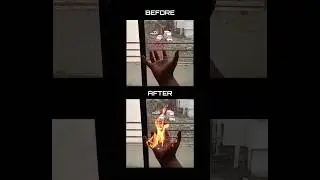 Real Fire VFX 🔥 #vfx #vfxshorts #nodevideo #tutorial #shorts