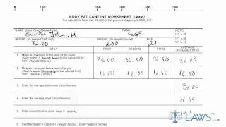 Learn How to Fill the DA form 5500 Body Fat Content Worksheet