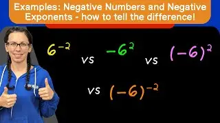 Examples: Negative Exponents and Negative Numbers