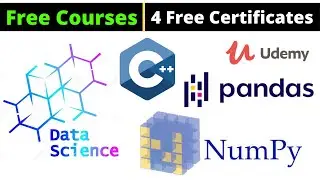 Udemy Free Certificate Courses Data Science C++ NumPy Pandas Online Classes 