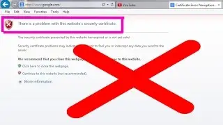 FIX There is a problem with this website security certificate