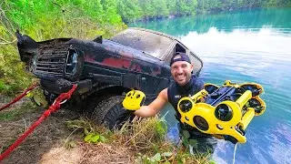 Recovering STOLEN Vehicles with UNDERWATER Drone (1990 Ford Bronco) *Cops Called*