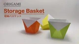 Easy Origami Storage Basket | How To Make Paper Basket | Instructions | Origami Tutorial