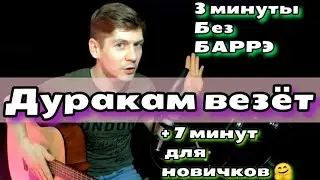 ФОГЕЛЬ - ДУРАКАМ Везёт  на гитаре БЕЗ БАРРЭ, аккорды, разбор, cover