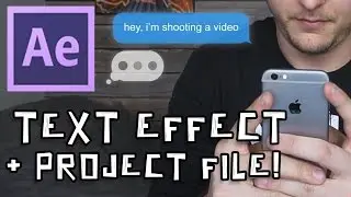 iPhone Text Effect + After Effects Project File!