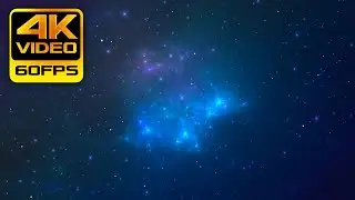 Blue Galaxy Stars ~ 1 Hour- 4K Longest  Overlay (!!!) FREE HD Best Motion Background AA-vfx