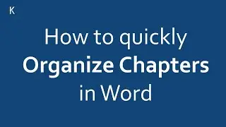 Organize Documents Quickly using the Navigation Pane in MS Word