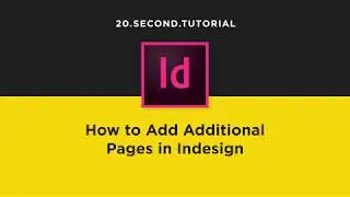 Add Page in Indesign | Adobe InDesign Tutorial #9