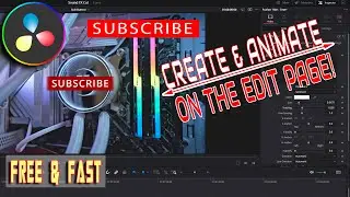 Subscribe Button in EDIT page DaVinci Resolve 18. Fast & Free, NO Fusion, Color tab or downloads.