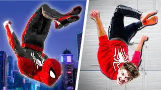 We Tried Marvel Stunts In Real Life! - Challenge