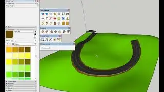 Create curved road on terrain | SketchUp