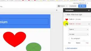 How to insert animations on objects in Google Slides