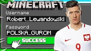 WŁAMAŁEM SIĘ na KONTO ROBERTA LEWANDOWSKIEGO w Minecraft!