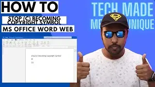 How to stop (c)  becoming copyright symbol in ms office word web | copyright symbol