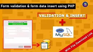 How to validate a form and insert form data using PHP|| Form Validation #codingstudio #coding_studio