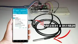 Sending DS18B20 temperature data over BLE using NRF24L01 and Arduino