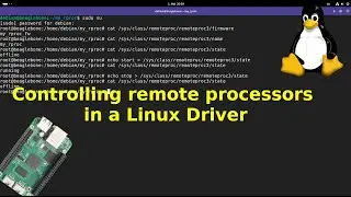 Controlling remote processors in a Linux Driver