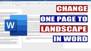 Change one page to LANDSCAPE in Word | for PC & Mac | Microsoft Word Tutorial