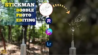 Creative Mobile photo editing | Stickman Doodle photo Editing | PhotoRoom Background blurring